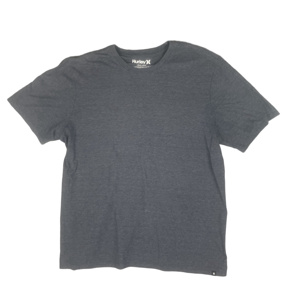 Hurley Premium T-Shirt Men XL Navy Blue Classic Fit Cotton Blend Crew Neck Surf